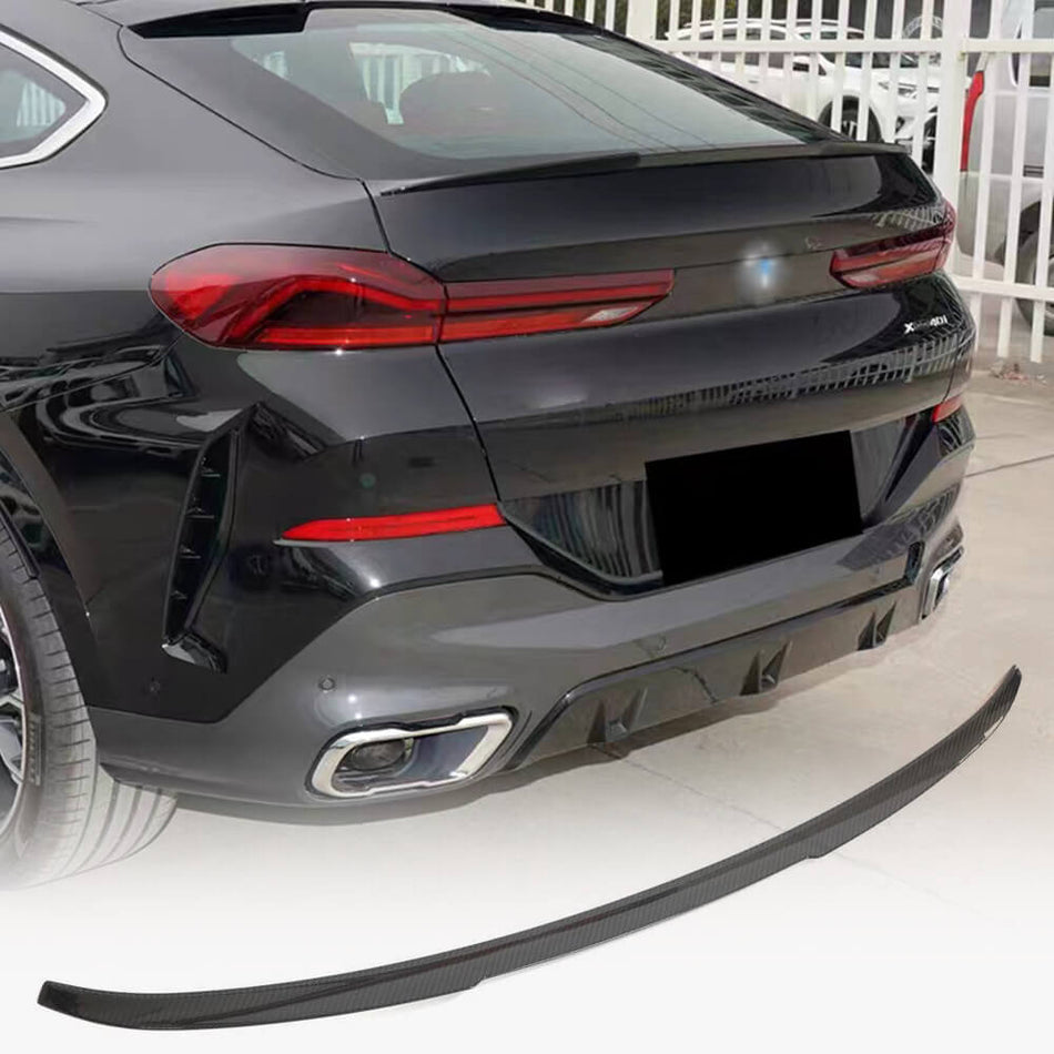 BMW X6 G06 M50i M (Competition) 2019-2023 Rear Trunk Spoiler Dry Carbon Fiber-Ahacarbon