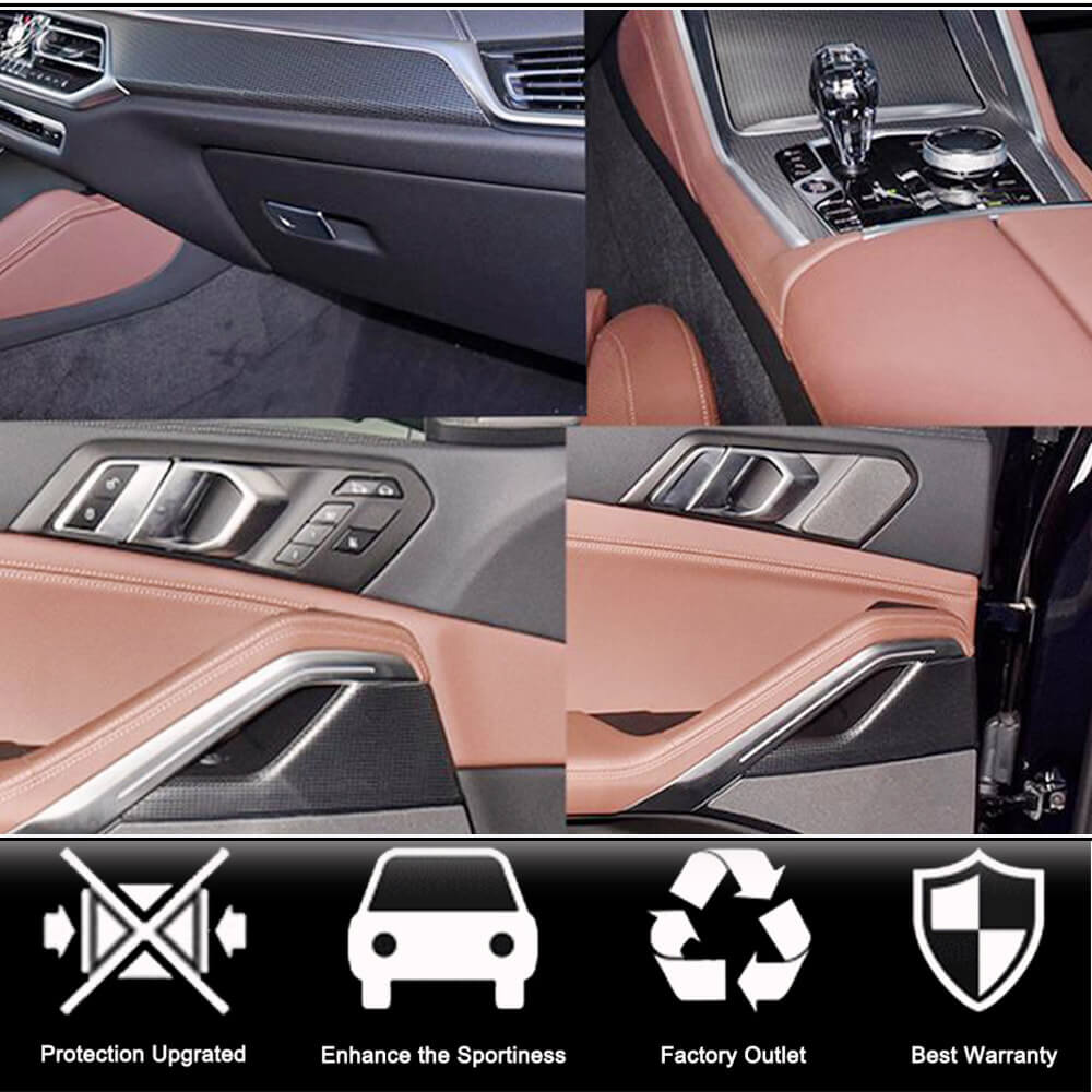 BMW X6 G06 Sport Utility 4-Door 2020-2022 Interior Decoration Covers Dry Carbon Fiber-Ahacarbon