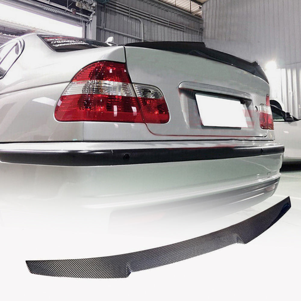 BMW 3 Series E46 M3 Sedan 1999-2005 Rear Trunk Spoiler Carbon Fiber-Ahacarbon