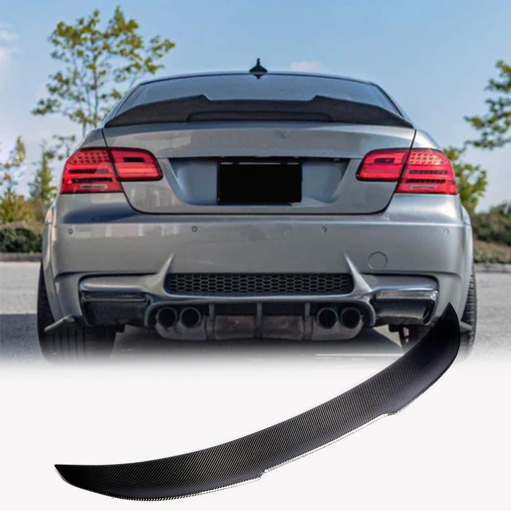 BMW 3 Series E90 2006-2011 E90 M3 2008-2012 Rear Trunk Spoiler Carbon Fiber/FRP-Ahacarbon