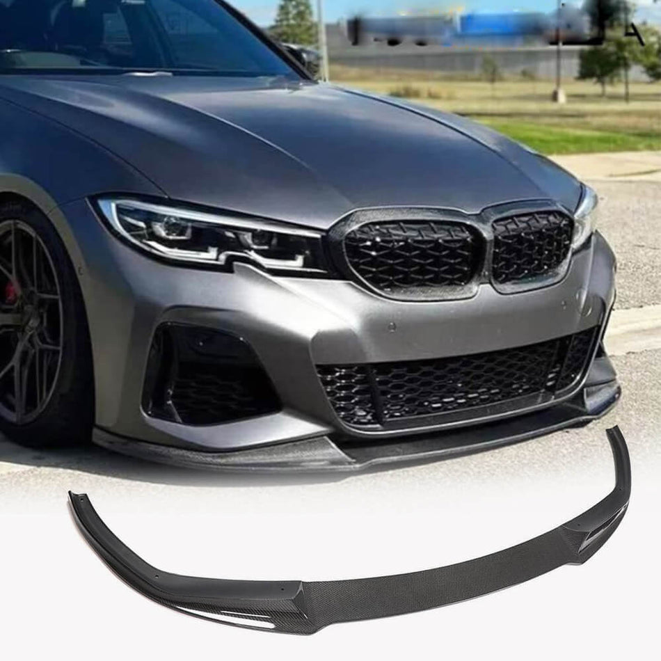 BMW 3 Series G20 G28 320i 330i M Sport M340i 2019-2023 Front Bumper Lip Carbon Fiber/FRP-Ahacarbon