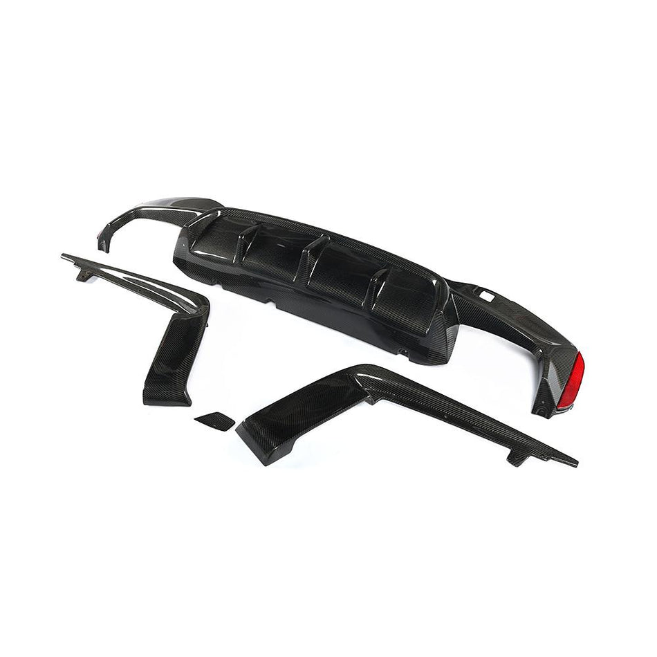 BMW 5 Series G30 G38 M-SPORT 2018-2022 Rear Bumper Diffuser Carbon Fiber-Ahacarbon