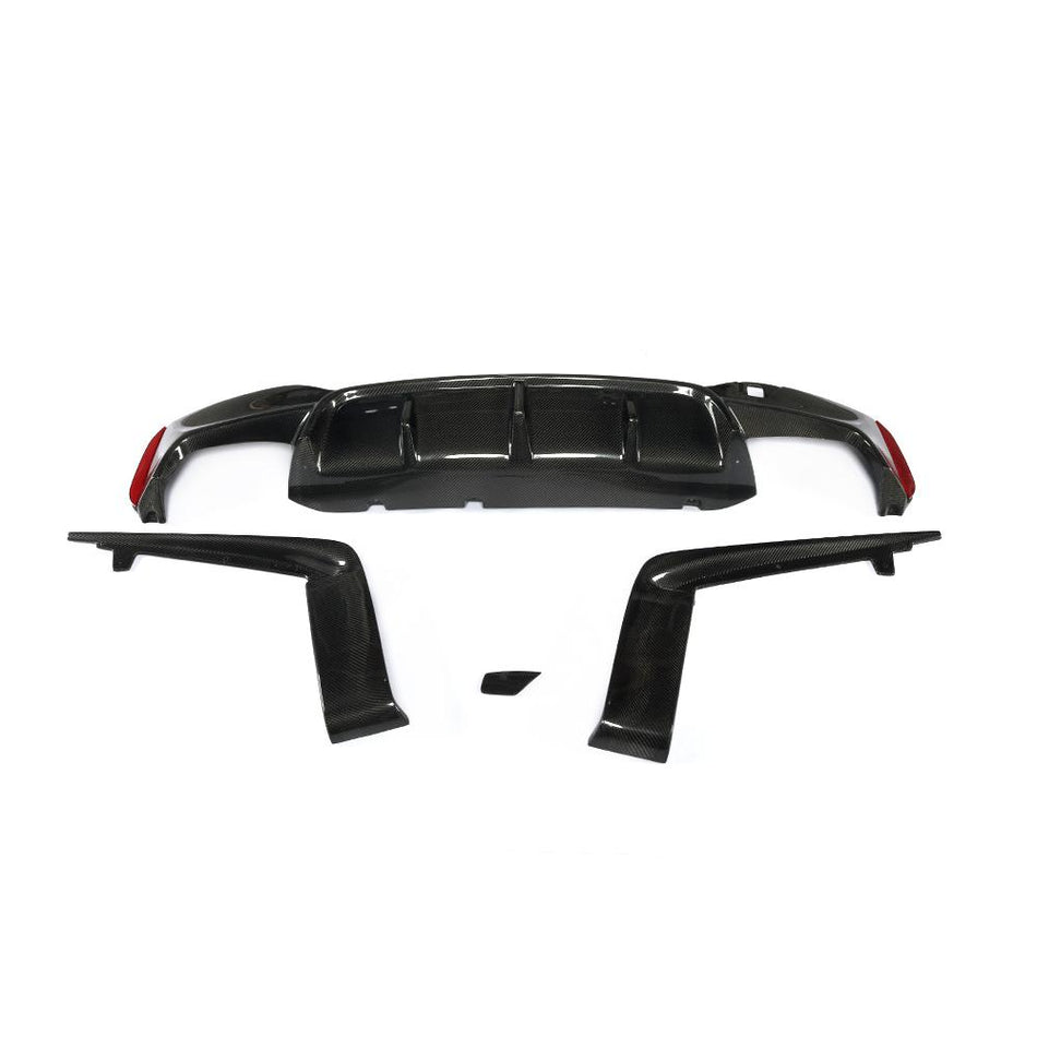 BMW 5 Series G30 G38 M-SPORT 2018-2022 Rear Bumper Diffuser Carbon Fiber-Ahacarbon