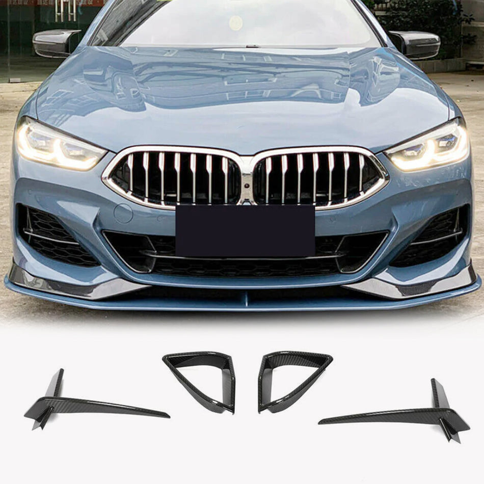 BMW 8 Series G14 G15 G16 840i M Sport M850i 2018-2021 Fog Light Covers Dry Carbon Fiber-Ahacarbon