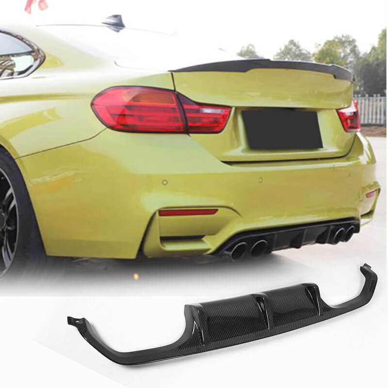 BMW F80 M3 F82 F83 M4 2014-2020 Rear Bumper Diffuser Carbon Fiber/FRP-Ahacarbon