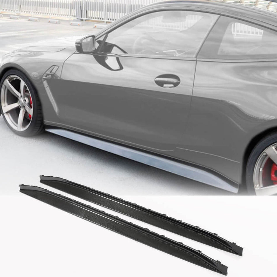 BMW G82 G83 M4 Coupe Convertible 2-Door 2021+ Carbon Fiber Side Skirts-Ahacarbon