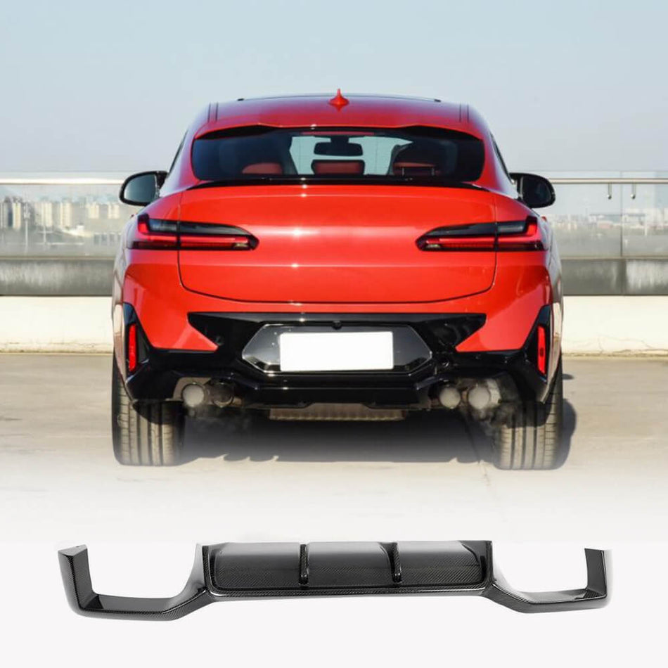 BMW X4 M Sport Utility 4-Door M40i 2023-2024 Rear Bumper Diffuser Carbon Fiber-Ahacarbon