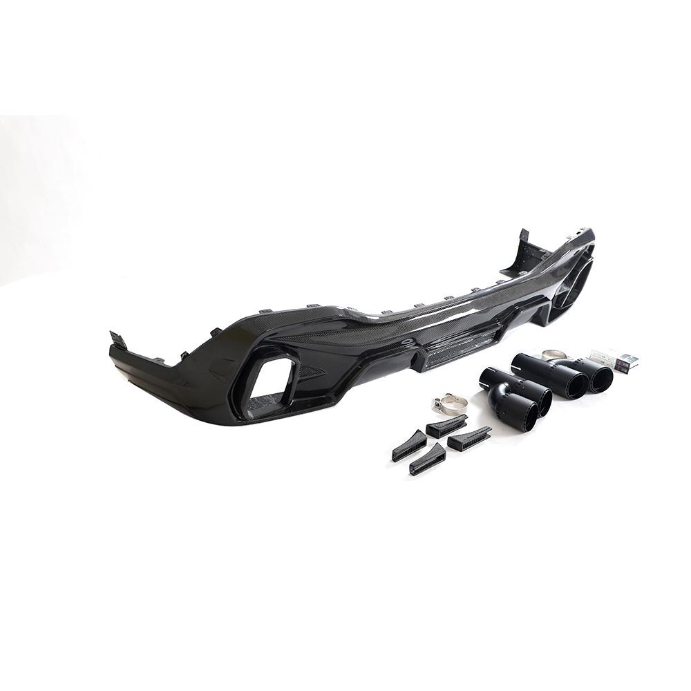 BMW X6 G06 2020-2024 Rear Bumper Diffuser Carbon Fiber-Ahacarbon