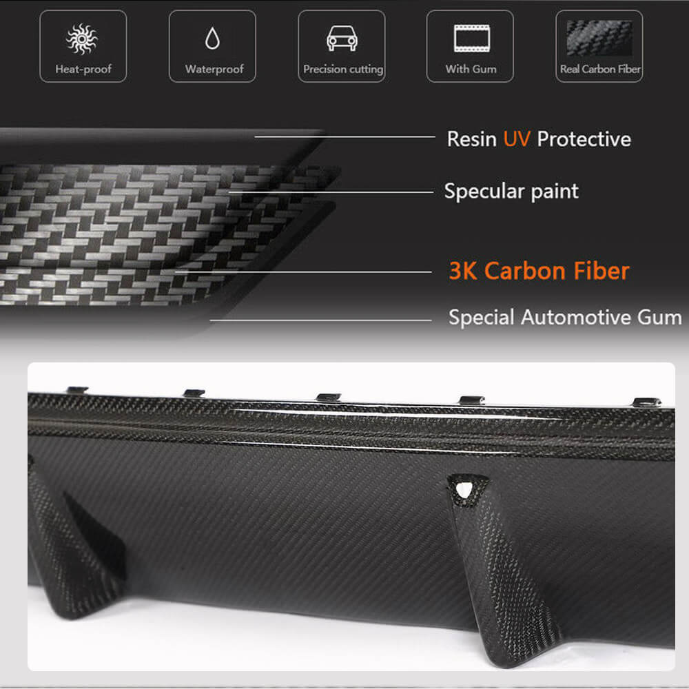 BMW i4 M50 M Sport 2022-2023 Rear Bumper Diffuser Carbon Fiber-Ahacarbon