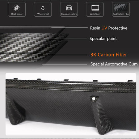 BMW i4 M50 M Sport 2022-2023 Rear Bumper Diffuser Carbon Fiber-Ahacarbon