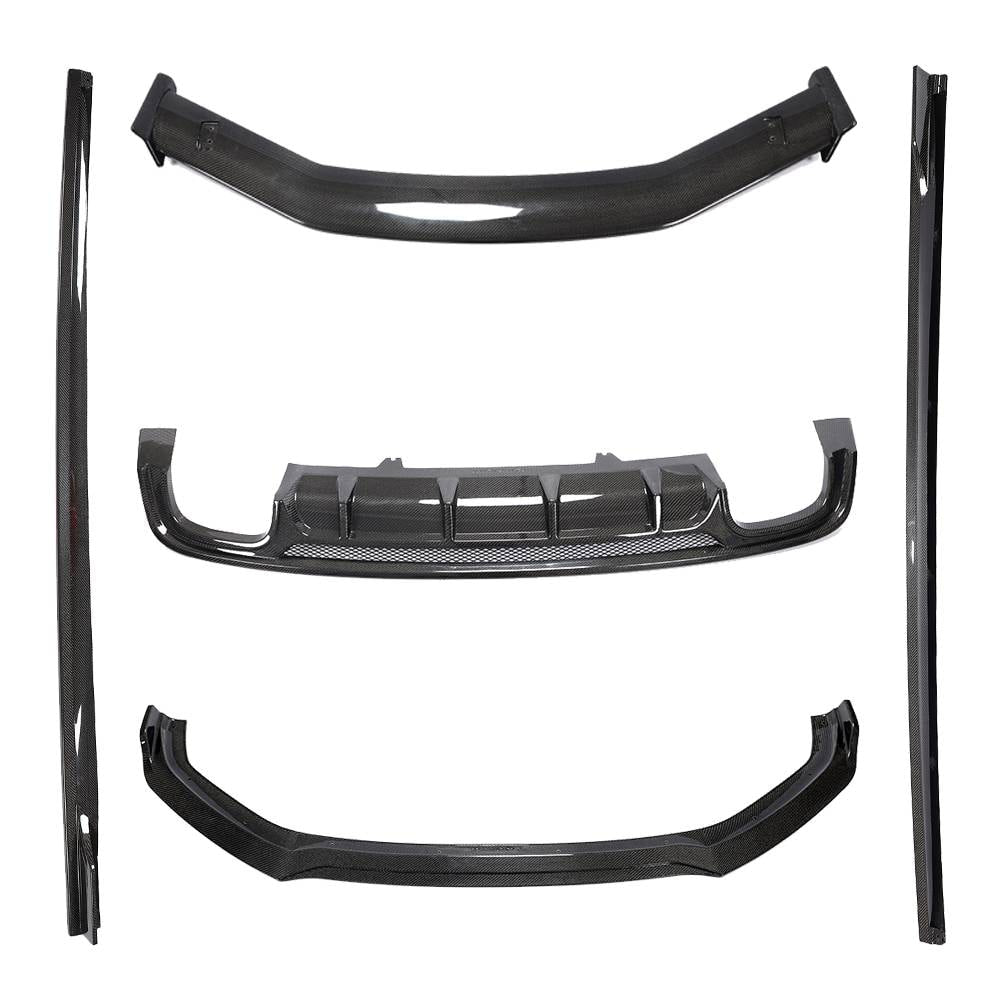 Audi A5 Sline S5 2017-2019 Front Bumper Lip Side Skirts Rear Diffuser Rear Trunk Spoiler Carbon Fiber-Ahacarbon
