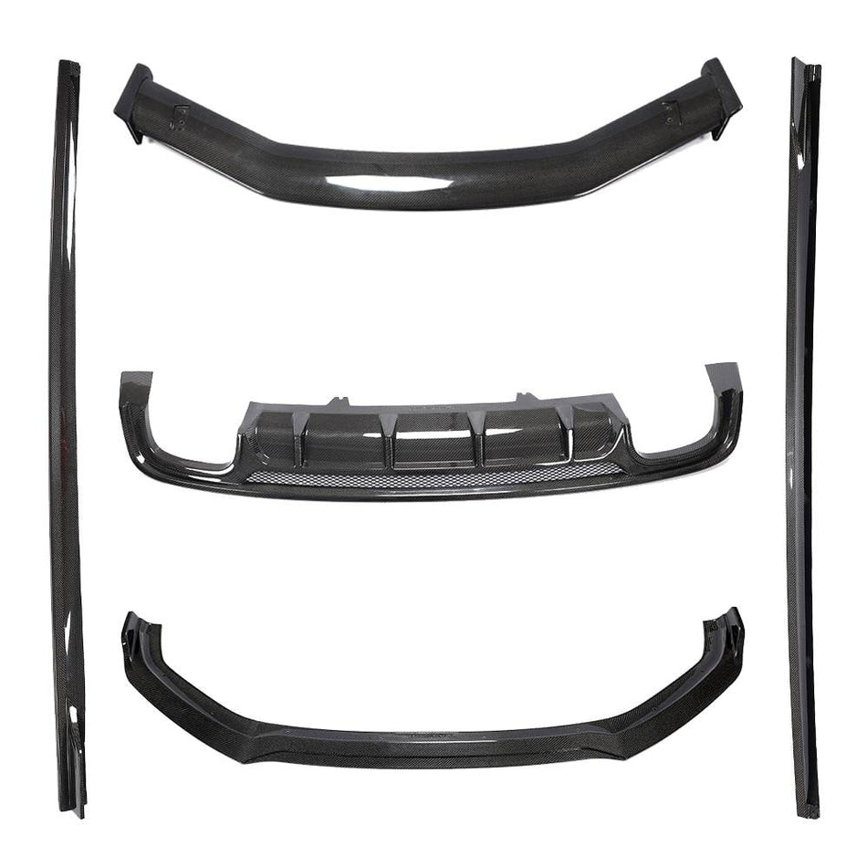 Audi A5 Sline S5 2017-2019 Front Bumper Lip Side Skirts Rear Diffuser Rear Trunk Spoiler Carbon Fiber-Ahacarbon