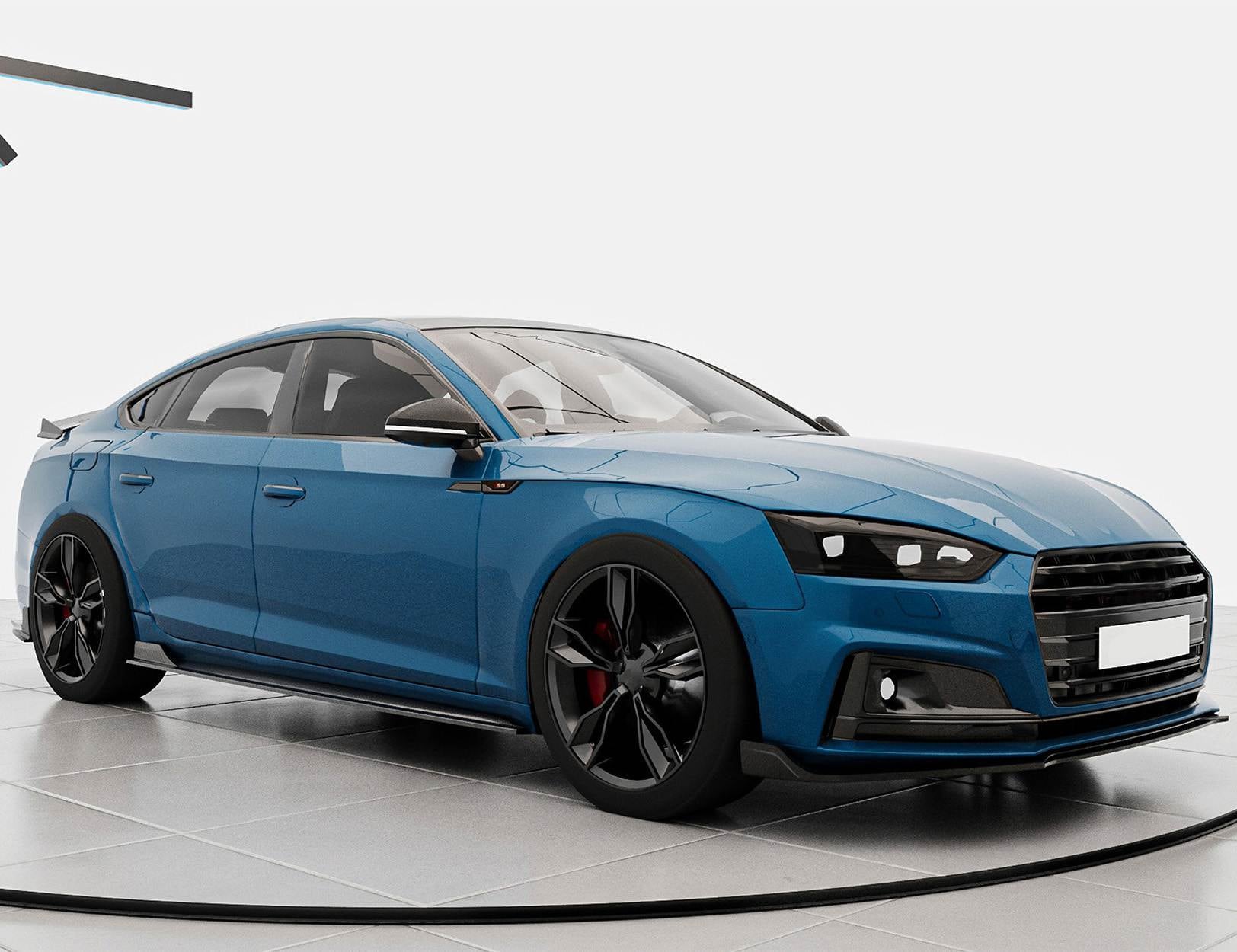 Audi A5 Sline S5 2017-2019 Front Bumper Lip Side Skirts Rear Diffuser Rear Trunk Spoiler Carbon Fiber-Ahacarbon