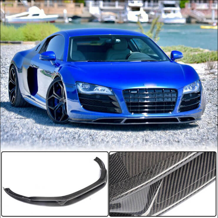Audi R8 V8 V10 GT Pre-facelift 2008-2015 Front Bumper Lip Side Skirts Rear Diffuser Rear Trunk Spoiler Carbon Fiber-Ahacarbon