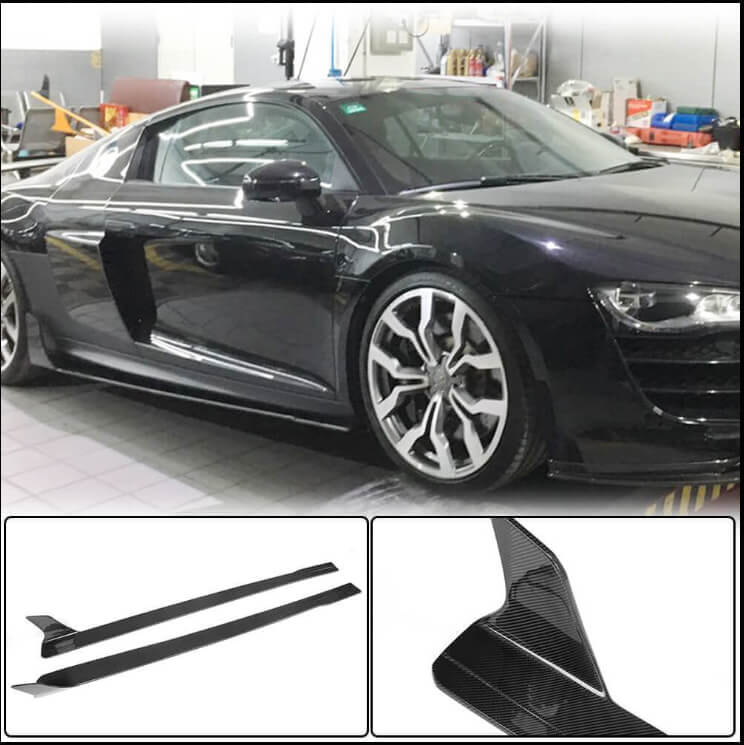 Audi R8 V8 V10 GT Pre-facelift 2008-2015 Front Bumper Lip Side Skirts Rear Diffuser Rear Trunk Spoiler Carbon Fiber-Ahacarbon