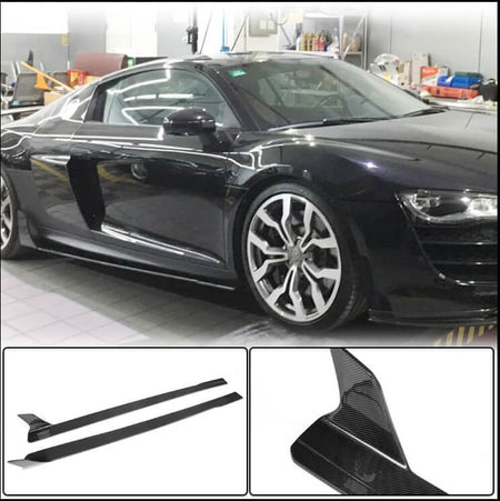 Audi R8 V8 V10 GT Pre-facelift 2008-2015 Front Bumper Lip Side Skirts Rear Diffuser Rear Trunk Spoiler Carbon Fiber-Ahacarbon