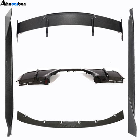 BMW 4 Series G82 M4 2-Door 21-23 Front Bumper Lip Side Skirts Rear Diffuser Rear Trunk Spoiler Carbon Fiber-Ahacarbon