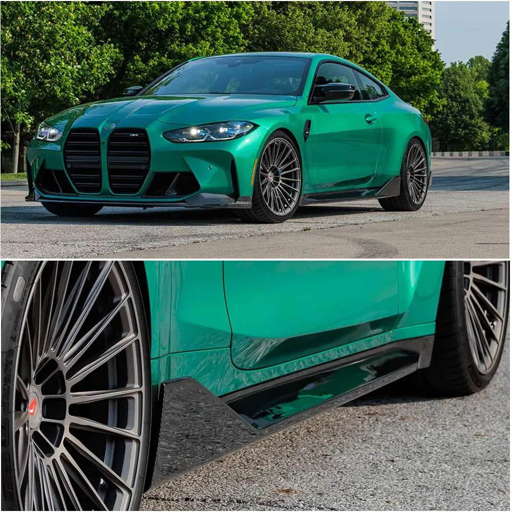 BMW 4 Series G82 M4 2-Door 21-23 Front Bumper Lip Side Skirts Rear Diffuser Rear Trunk Spoiler Carbon Fiber-Ahacarbon