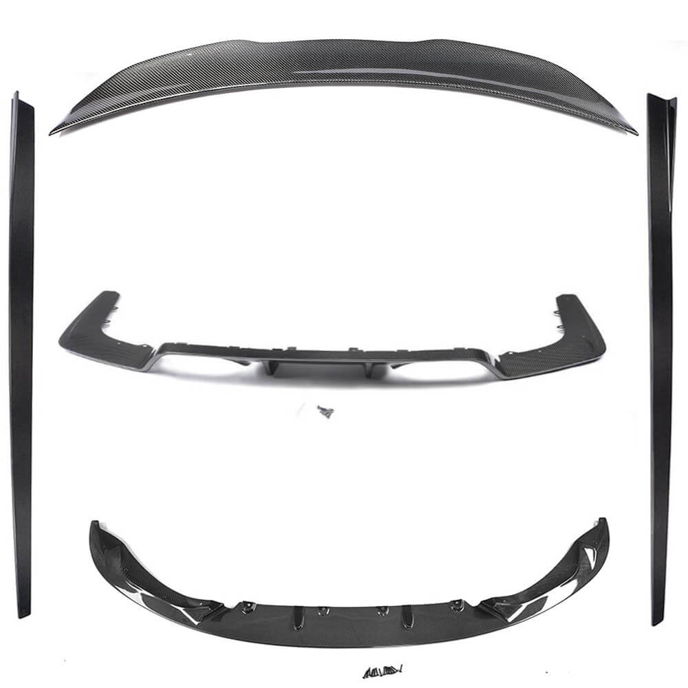 BMW F82 F83 M4 2015-2020 Front Bumper Lip Side Skirts Rear Diffuser Rear Trunk Spoiler Carbon Fiber-Ahacarbon
