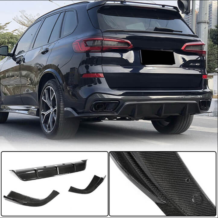 BMW X5 G05 2019-2022 Front Bumper Lip Side Skirts Rear Diffuser Rear Trunk Spoiler Carbon Fiber-Ahacarbon