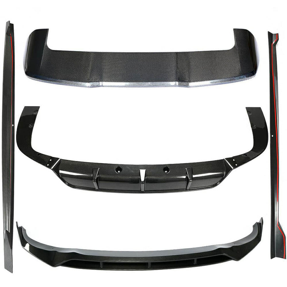 BMW X5 G05 2019-2022 Front Bumper Lip Side Skirts Rear Diffuser Rear Trunk Spoiler Carbon Fiber-Ahacarbon