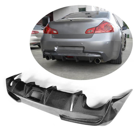Infiniti G37 2020-2022 Front Bumper Lip Side Skirts Rear Diffuser Rear Trunk Spoiler Carbon Fiber-Ahacarbon