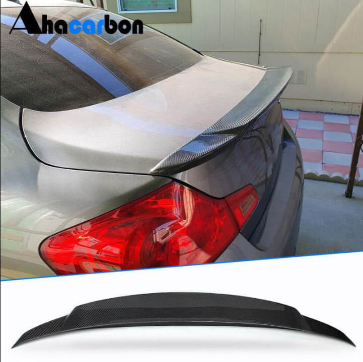 Infiniti G37 2020-2022 Front Bumper Lip Side Skirts Rear Diffuser Rear Trunk Spoiler Carbon Fiber-Ahacarbon