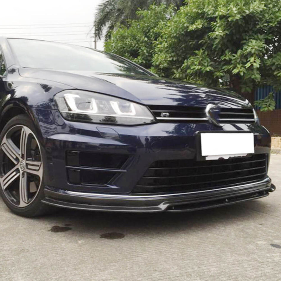 Volkswagen VW Golf 7 MK7 R R-line 2014-2016 Front Bumper Lip Side Skirts Rear Diffuser Rear Trunk Spoiler Carbon Fiber-Ahacarbon