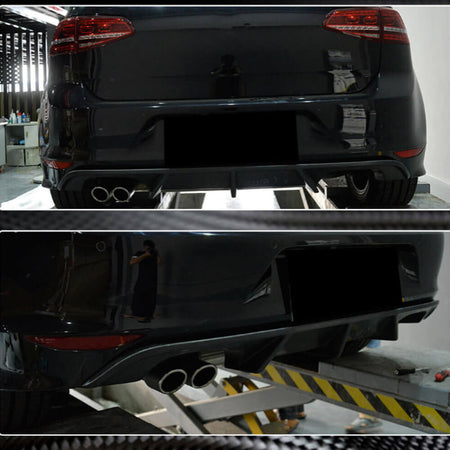 Volkswagen VW Golf 7 MK7 R R-line 2014-2016 Front Bumper Lip Side Skirts Rear Diffuser Rear Trunk Spoiler Carbon Fiber-Ahacarbon