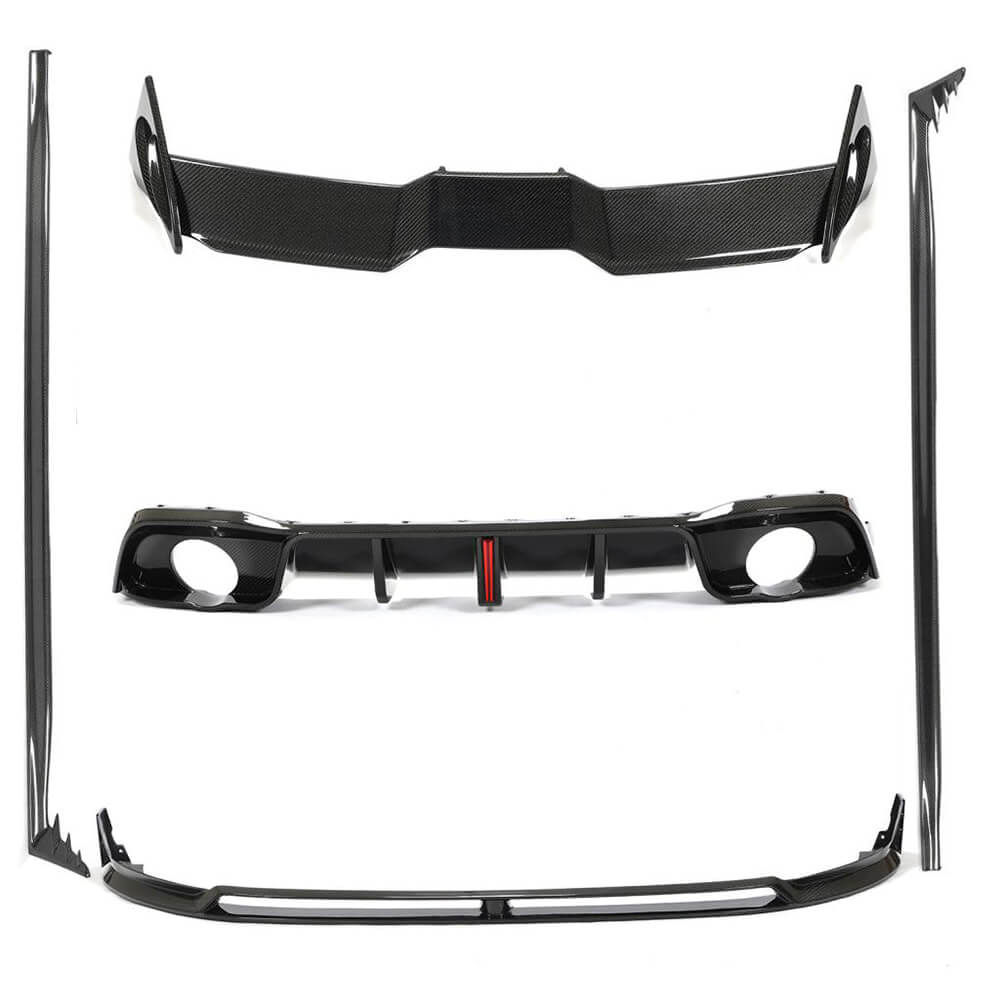 Volkswagen VW Golf 8 MK8 GTI R 2021-2023 Front Bumper Lip Side Skirts Rear Diffuser Rear Trunk Spoiler Carbon Fiber-Ahacarbon