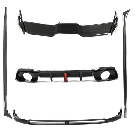 Volkswagen VW Golf 8 MK8 GTI R 2021-2023 Front Bumper Lip Side Skirts Rear Diffuser Rear Trunk Spoiler Carbon Fiber-Ahacarbon