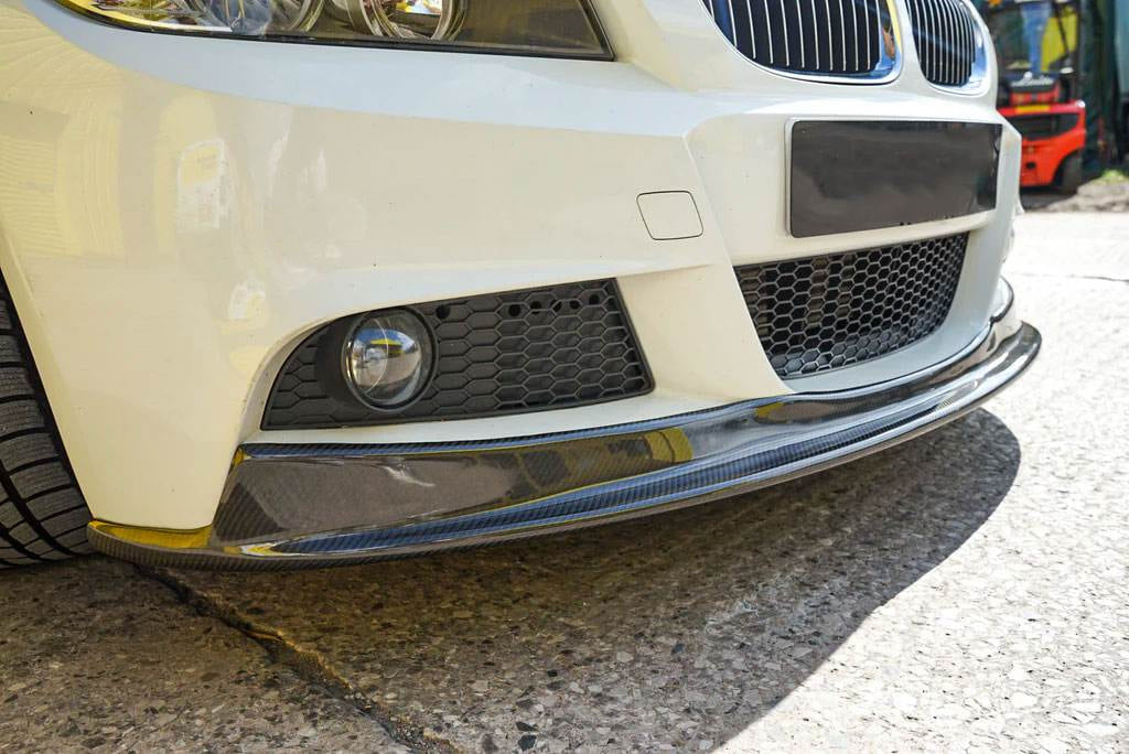 BMW 3 Series E90 M Sport LCI 2009-2012 Front Bumper Lip Carbon Fiber-Ahacarbon