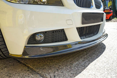 BMW 3 Series E90 M Sport LCI 2009-2012 Front Bumper Lip Carbon Fiber-Ahacarbon