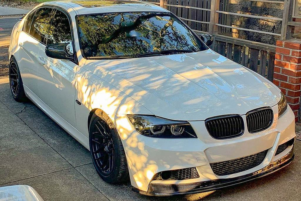 BMW 3 Series E90 M Sport LCI 2009-2012 Front Bumper Lip Carbon Fiber-Ahacarbon