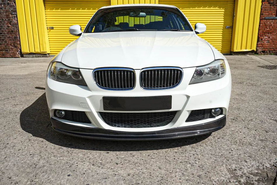 BMW 3 Series E90 M Sport LCI 2009-2012 Front Bumper Lip Carbon Fiber-Ahacarbon