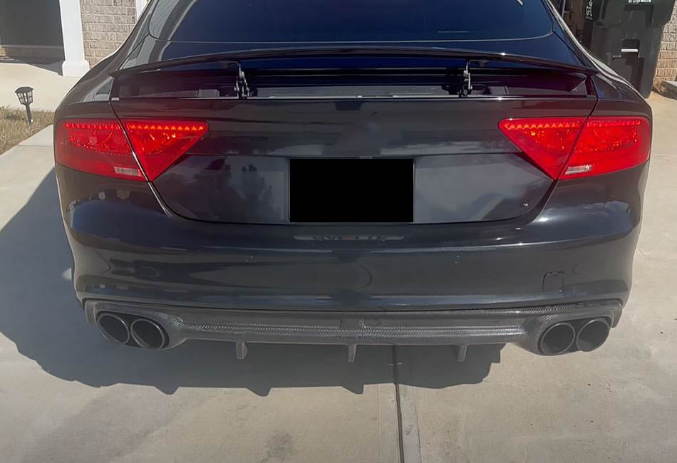 Audi A7 Sline S7 C7 Pre-facelift 2011-2014 Rear Bumper Diffuser Carbon Fiber/FRP-Ahacarbon