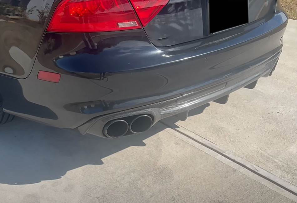 Audi A7 Sline S7 C7 Pre-facelift 2011-2014 Rear Bumper Diffuser Carbon Fiber/FRP-Ahacarbon