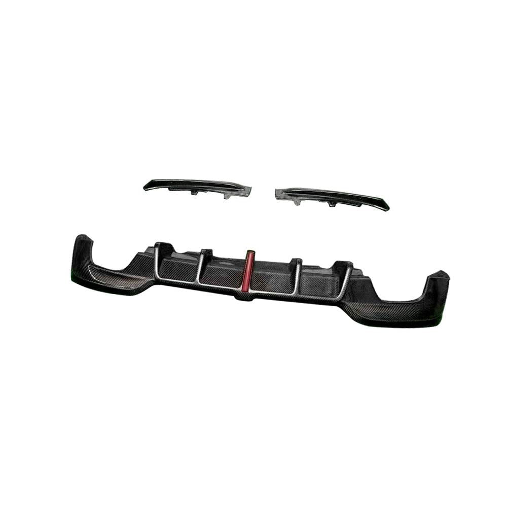 BMW 3 Series G20 G28 330i M Sport 2019-2022 Rear Bumper Diffuser with LED Carbon Fiber-Ahacarbon