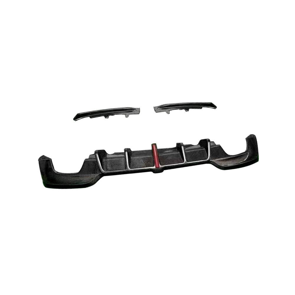 BMW 3 Series G20 G28 330i M Sport 2019-2022 Rear Bumper Diffuser with LED Carbon Fiber-Ahacarbon