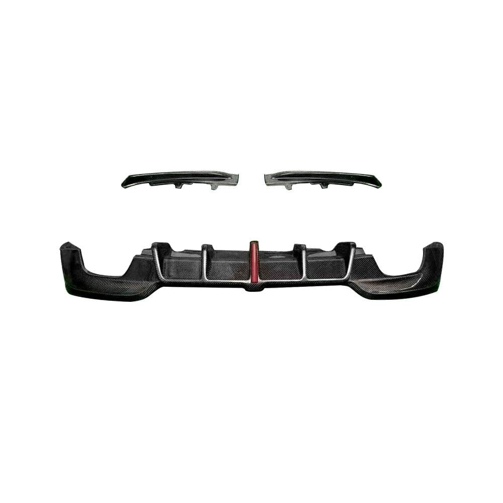 BMW 3 Series G20 G28 330i M Sport 2019-2022 Rear Bumper Diffuser with LED Carbon Fiber-Ahacarbon