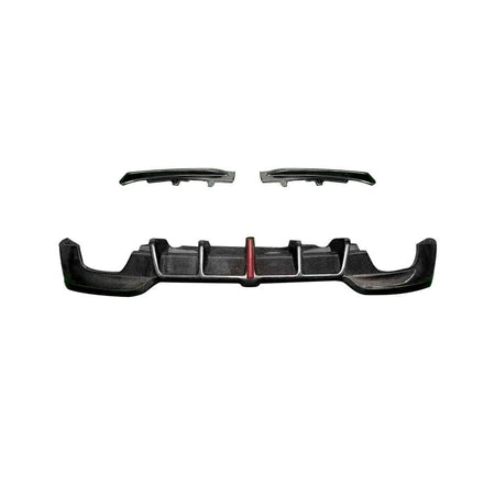 BMW 3 Series G20 G28 330i M Sport 2019-2022 Rear Bumper Diffuser with LED Carbon Fiber-Ahacarbon