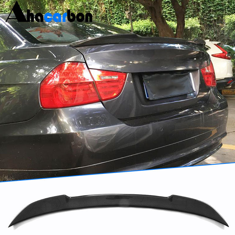 BMW 3 Series E90 M3 Sedan 2005-2012 Rear Trunk Spoiler Carbon Fiber-Ahacarbon