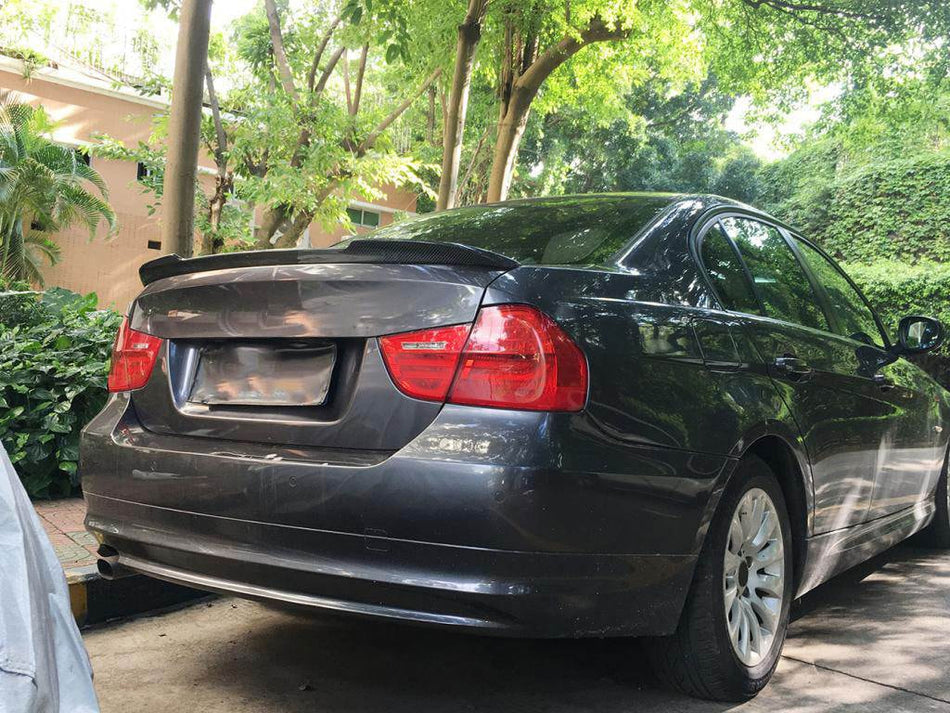 BMW 3 Series E90 M3 Sedan 2005-2012 Rear Trunk Spoiler Carbon Fiber-Ahacarbon