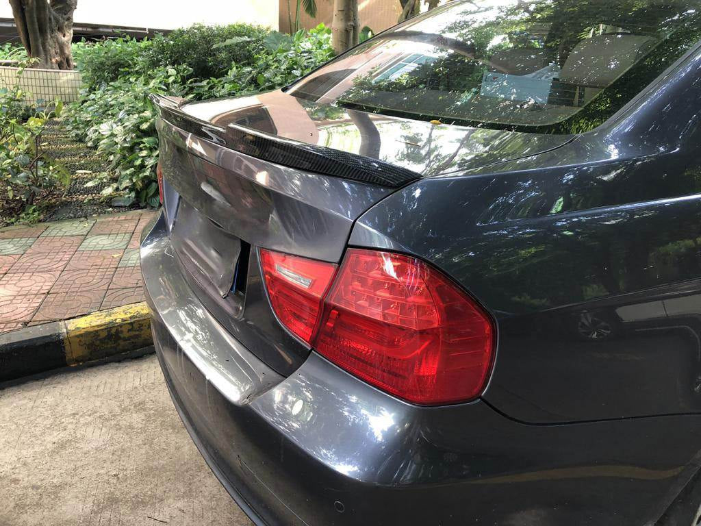 BMW 3 Series E90 M3 Sedan 2005-2012 Rear Trunk Spoiler Carbon Fiber-Ahacarbon