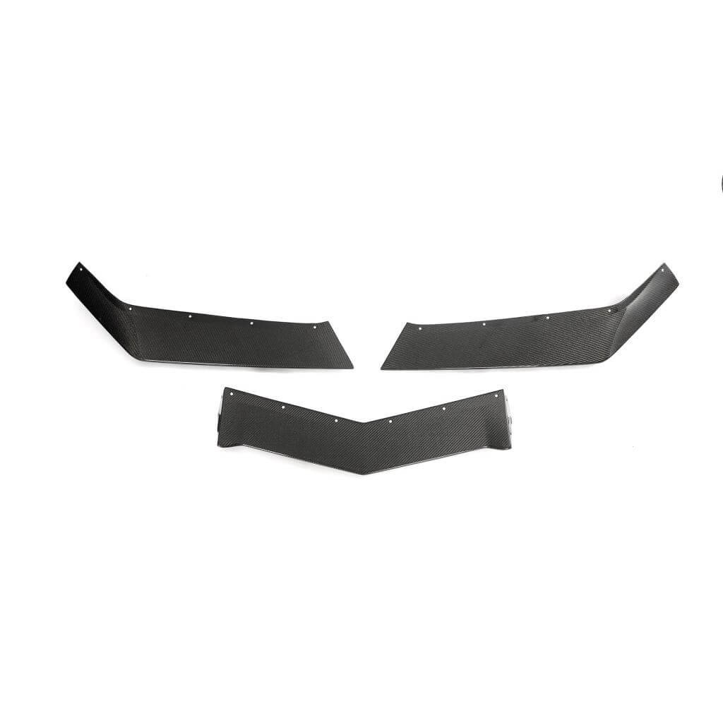 Chevrolet Corvette C8 Z06 Convertible Coupe 2-Door 2022-2024 Front Bumper Lip Carbon Fiber-Ahacarbon