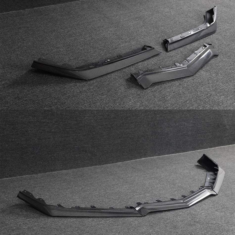 Chevrolet Corvette C8 Z06 Convertible Coupe 2-Door 2022-2024 Front Bumper Lip Carbon Fiber-Ahacarbon