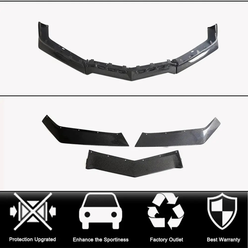 Chevrolet Corvette C8 Z06 Convertible Coupe 2-Door 20-24 Front Bumper Lip Carbon Fiber/FRP-Ahacarbon