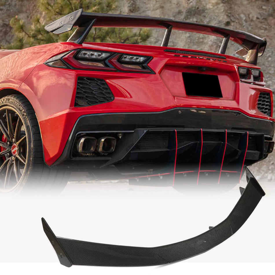 Chevrolet Corvette C8 Racing 2020-2023 Rear Trunk Spoiler Carbon Fiber-Ahacarbon