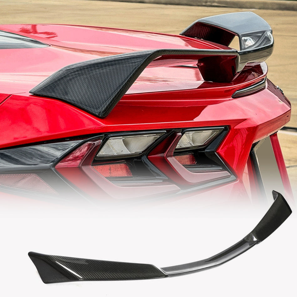 Chevrolet Corvette C8 Stingray Z51 2-Door 2020-2024 Rear Trunk Spoiler Carbon Fiber-Ahacarbon