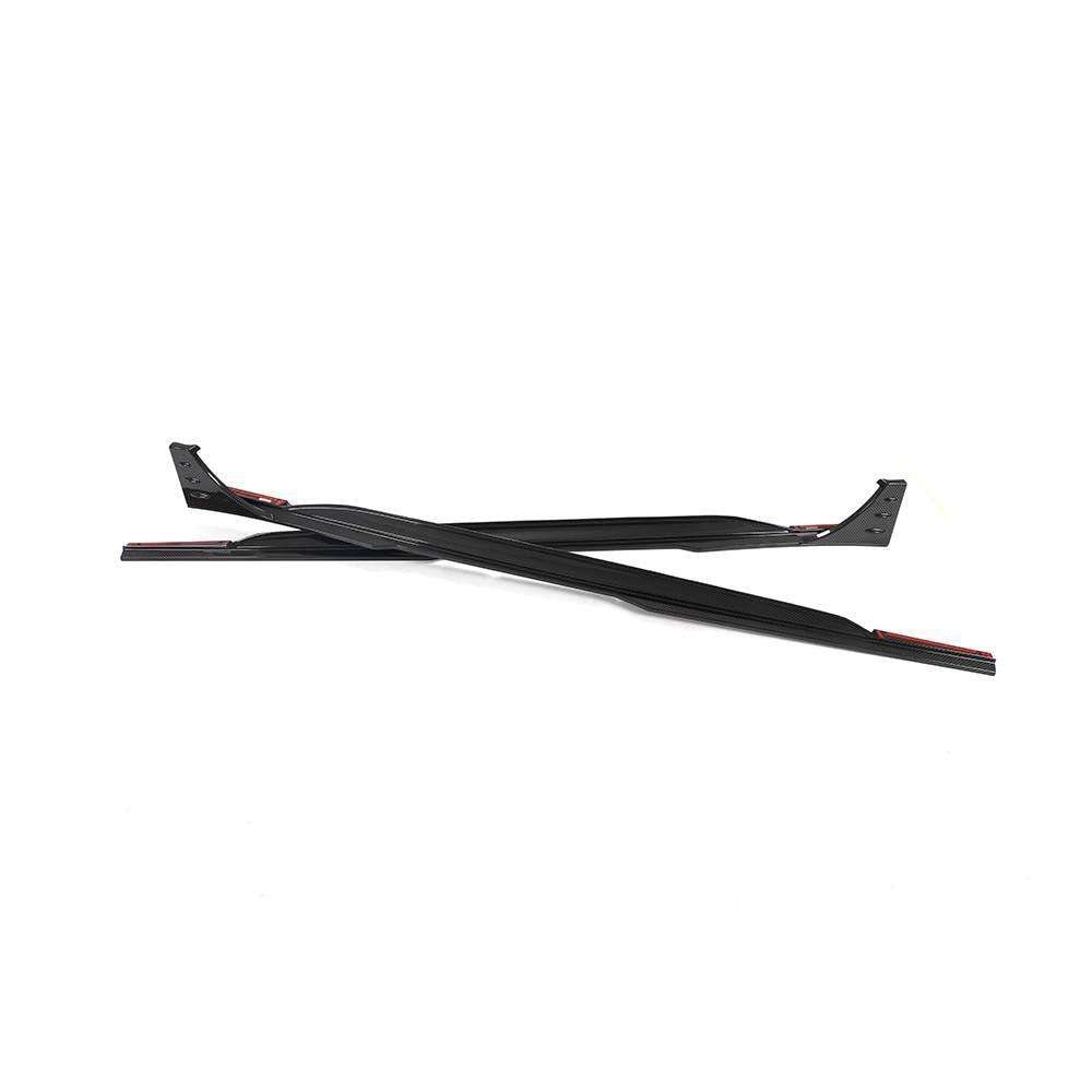 Audi RS6 2019-2022 Front Bumper Lip Side Skirts Rear Diffuser Rear Trunk Spoiler Rear Window Spoiler Dry Carbon Fiber-Ahacarbon